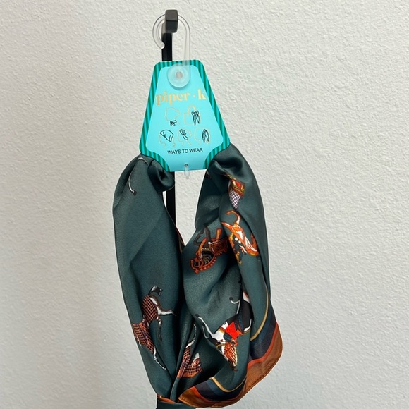 Piper K | Vintage Equestrian Themed Scarf - Picture 2 of 4